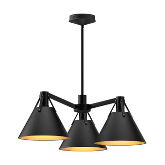 Archer Three Light Chandelier in Matte Black (452|CH584525MB)