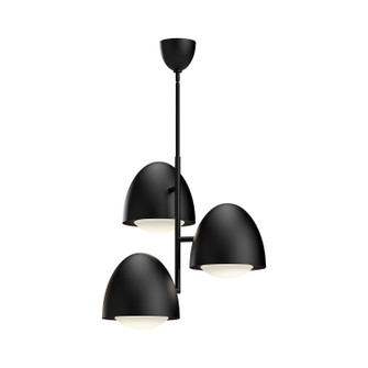 Kenji Three Light Chandelier in Matte Black/Opal Matte Glass (452|CH529024MBOP)