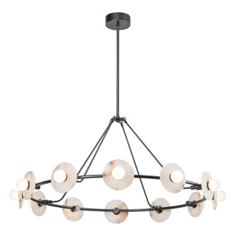 Dahlia LED Chandelier in Urban Bronze/Alabaster (452|CH346046UBAR)