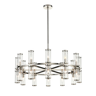 Revolve 24 Light Chandelier in Clear Glass/Polished Nickel (452|CH309024PNCG)