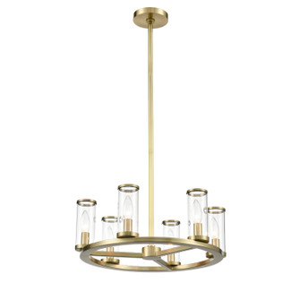 Revolve Six Light Chandelier in Clear Glass/Natural Brass|Clear Glass/Polished Nickel|Clear Glass/Urban Bronze (452|CH309006NBCG)