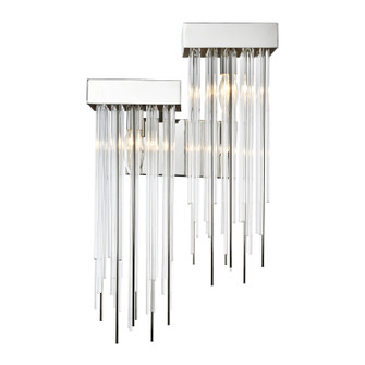 Waterfall Two Light Wall Sconce in Polished Nickel (360|WS700582RHFPN)