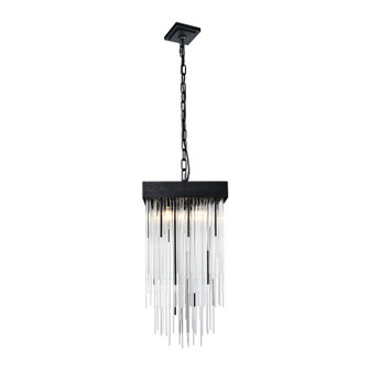 Waterfall Four Light Pendant in Satin Brushed Black (360|P301124SBB)