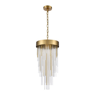 Waterfall Four Light Pendant in Aged Brass (360|P300084AGB)