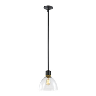 Zigrina One Light Pendant in Satin Brushed Black (360|P11708E26SBBKAGBG12)