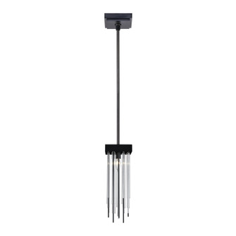 Waterfall One Light Mini Pendant in Satin Brushed Black (360|MP400521SBB)