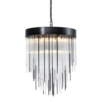 Waterfall 12 Light Chandelier in Satin Brushed Black (360|CD1042312SBB)