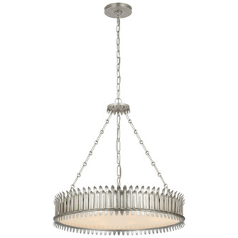 Leslie LED Chandelier in Burnished Silver Leaf (268|SK5206BSLFA)