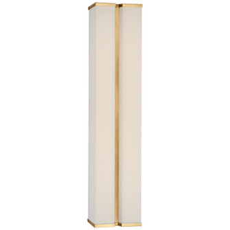 Vernet LED Wall Sconce in Hand-Rubbed Antique Brass and Linen (268|PCD2251HABL)