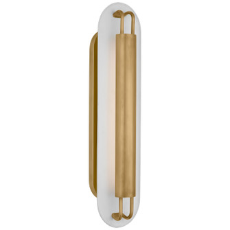 Teline LED Wall Sconce in Antique-Burnished Brass and Matte White (268|KW2506ABWHT)