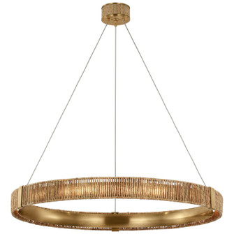 Kayden LED Chandelier in Antique-Burnished Brass and Natural Abaca (268|CHC5040ABNAB)