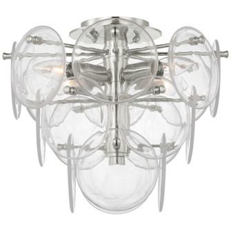 Loire Four Light Flush Mount in Polished Nickel (268|ARN4450PNCSG)