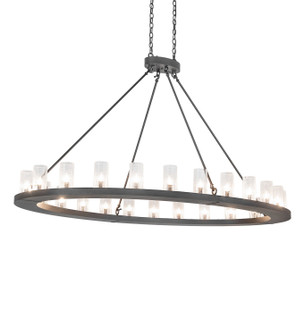 Loxley 24 Light Chandelier in Charred Iron (57|266798)