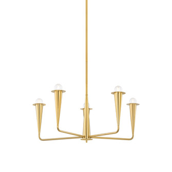 Danna Five Light Chandelier in Aged Brass (428|H791805AGB)