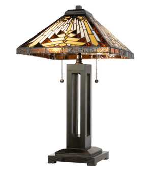 Nuevo Mission Two Light Table Lamp in Mahogany Bronze (57|268727)