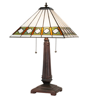 Diamond Band Mission Two Light Table Lamp in Mahogany Bronze (57|268327)