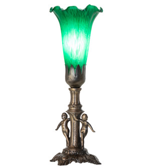 Green One Light Mini Lamp in Antique Brass (57|262938)
