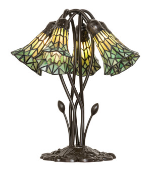 Stained Glass Pond Lily Five Light Table Lamp in Mahogany Bronze (57|262230)