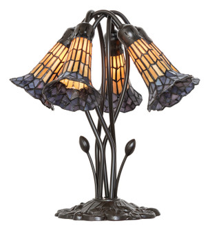 Stained Glass Pond Lily Five Light Table Lamp in Mahogany Bronze (57|262229)