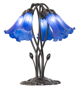 Blue Five Light Table Lamp in Mahogany Bronze (57|262221)