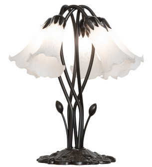 White Five Light Table Lamp in Mahogany Bronze (57|262220)