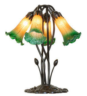 Amber/Green Five Light Table Lamp in Mahogany Bronze (57|262215)