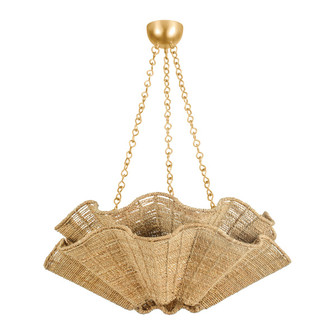 Hayworth Six Light Chandelier in Vintage Gold Leaf (70|6206VGL)