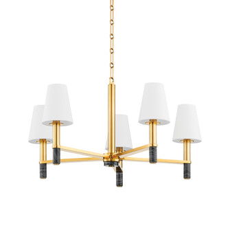 Montreal Five Light Chandelier in Aged Brass (70|5630AGB)