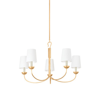 Montpelier Five Light Chandelier in Vintage Gold Leaf (70|5305VGL)