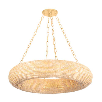 Lure Ten Light Chandelier in Vintage Gold Leaf (68|38436VGL)