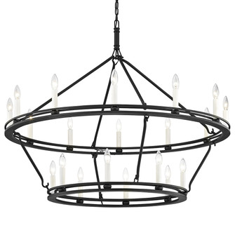 Sutton 20 Light Chandelier in Texture Black (67|F6239TBK)