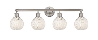 Edison Four Light Bath Vanity in Brushed Satin Nickel (405|6164WSNG12166WM)