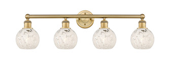 Edison Four Light Bath Vanity in Brushed Brass (405|6164WBBG12166WM)