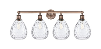 Edison Four Light Bath Vanity in Antique Brass (405|6164WABG372)
