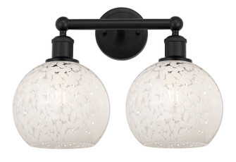 Edison Two Light Bath Vanity in Matte Black (405|6162WBKG12168WM)