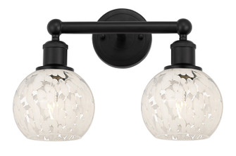 Edison Two Light Bath Vanity in Matte Black (405|6162WBKG12166WM)