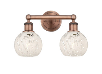 Edison Two Light Bath Vanity in Antique Copper (405|6162WACG12166WM)