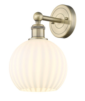 Edison One Light Wall Sconce in Antique Brass (405|6161WABG12178WV)