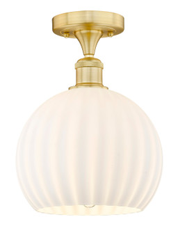 Edison One Light Semi-Flush Mount in Satin Gold (405|6161FSGG121710WV)