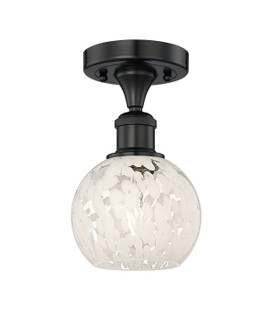 Edison One Light Semi-Flush Mount in Matte Black (405|6161FBKG12166WM)