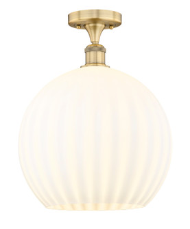 Edison LED Semi-Flush Mount in Brushed Brass (405|6161FBBG121714WV)