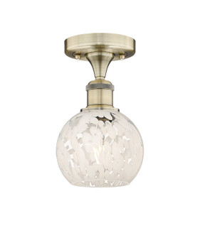 Edison One Light Semi-Flush Mount in Antique Brass (405|6161FABG12166WM)