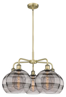 Ballston Five Light Chandelier in Antique Brass (405|5165CRABG55610SM)