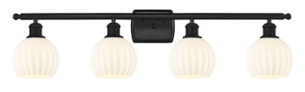 Ballston Four Light Bath Vanity in Matte Black (405|5164WBKG12176WV)