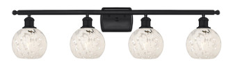 Ballston Four Light Bath Vanity in Matte Black (405|5164WBKG12166WM)