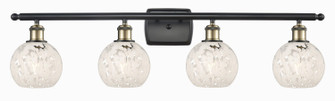Ballston Four Light Bath Vanity in Black Antique Brass (405|5164WBABG12166WM)