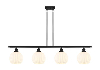 Ballston Four Light Island Pendant in Matte Black (405|5164IBKG12178WV)