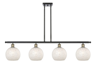 Ballston Four Light Island Pendant in Black Antique Brass (405|5164IBABG12168WM)