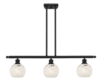 Ballston Three Light Island Pendant in Matte Black (405|5163IBKG12166WM)