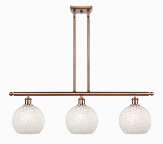 Ballston Three Light Island Pendant in Antique Copper (405|5163IACG12168WM)